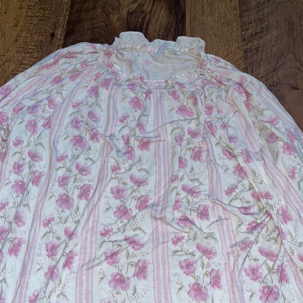 Stripe & Stare Girl’s Floral Sleep Dress Size 9-10 - Picture 2 of 5
